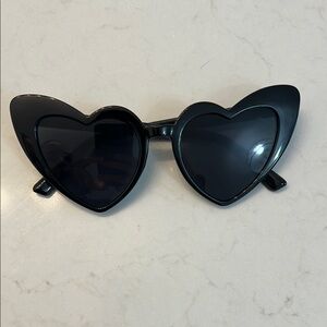 Heart-Shaped Black Sunglasses for Bachelorette